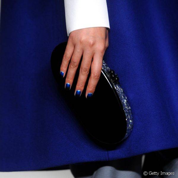 A grife Osman apostou no degrad? azul para o desfile de outono-inverno 2014 da Semana de Moda de Londres